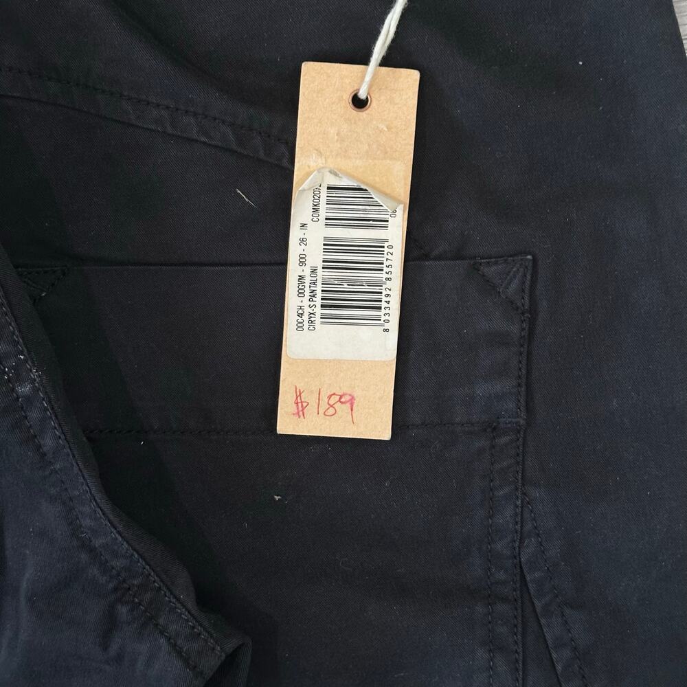 Diesel CIRYX-S Pantaloni Black Slim Fit Moto Utility Chino Pants Sz 26 NWT $189 - Picture 8 of 8